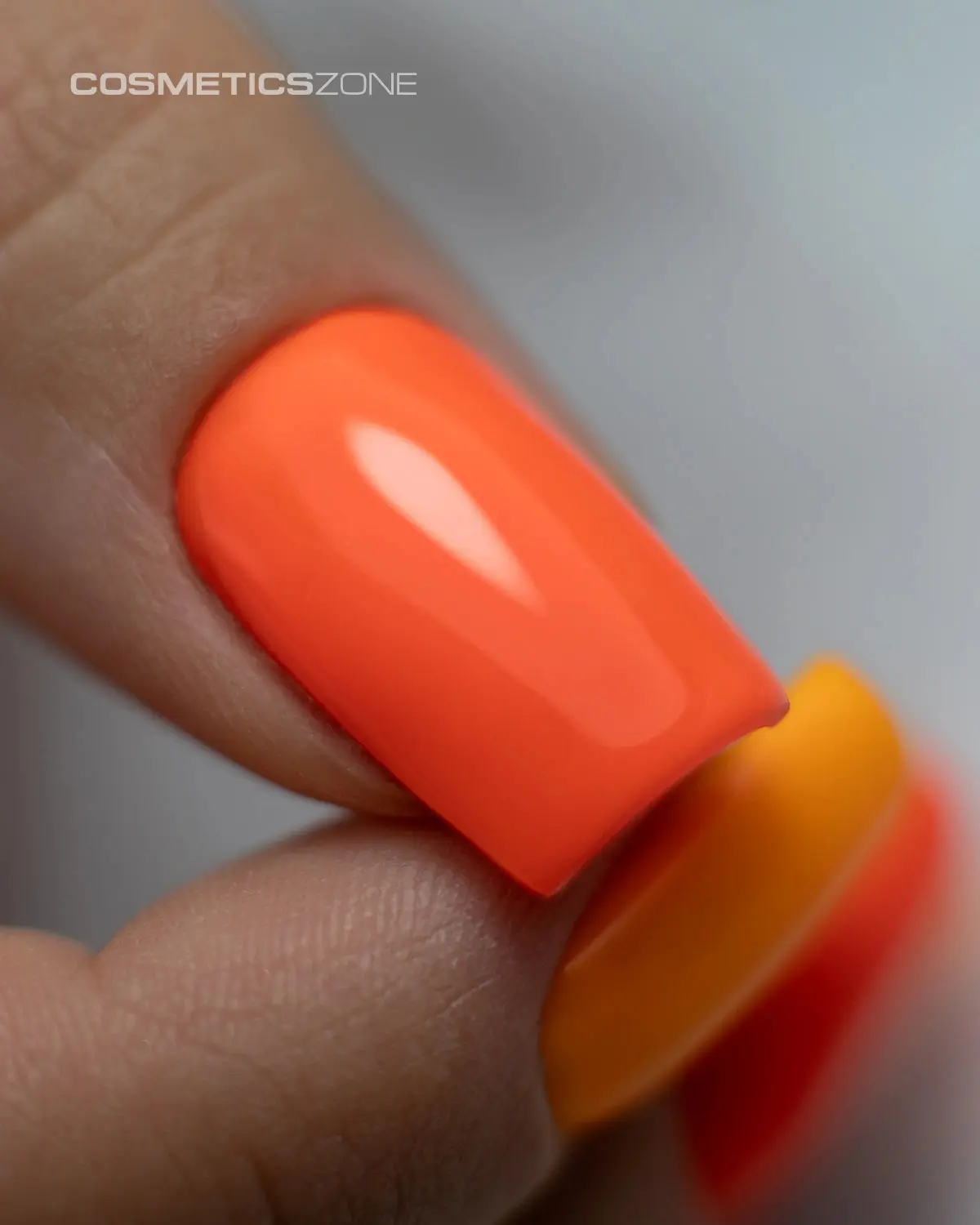 Hypoallergenic Hybrid UV/LED Gel Polish Neon Electric Orange N18 - Image 4